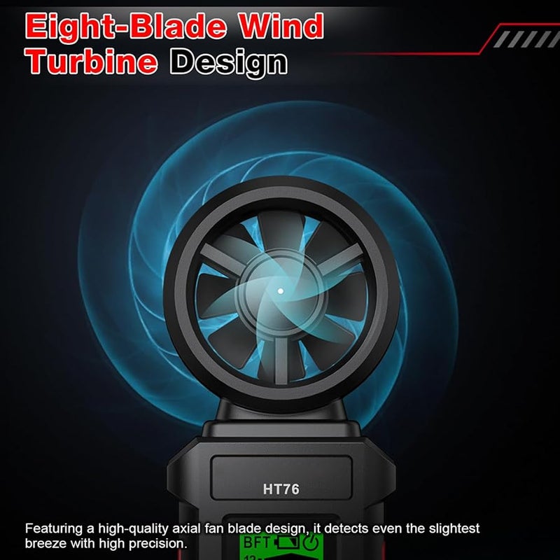 Handheld Anemometer Portable Wind Speed Air Flow Meter LCD Display - Image 4